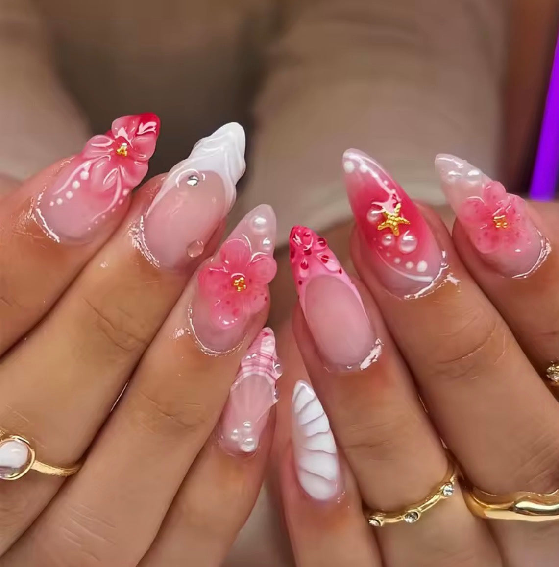 Spicy Girl - 24Pc French Almond Press on Nails